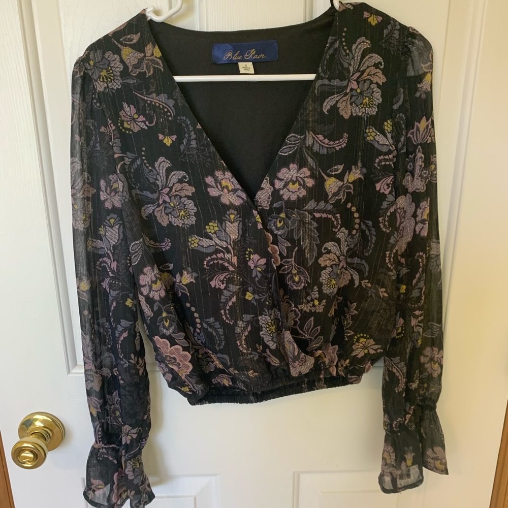 Blue rain hippy shirt! Size small